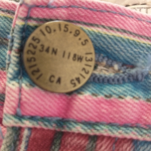 Sz 24/0 CURRENT ELLIOTT Gypsy Stripe Boyfriend Shorts - Picture 5 of 16